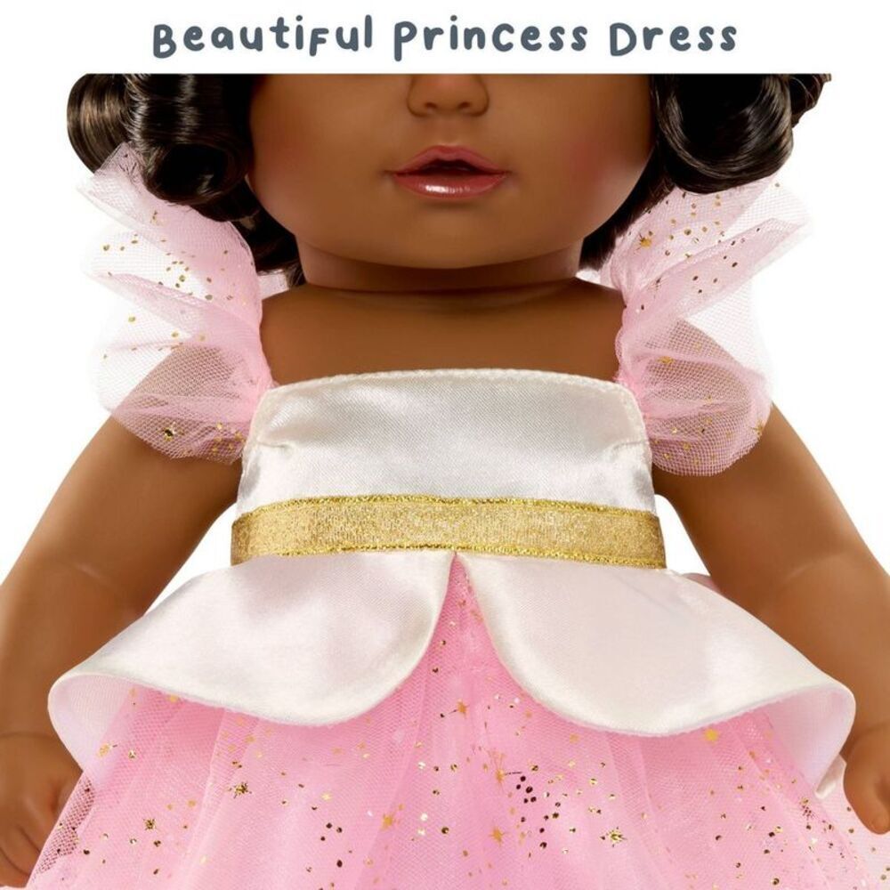 BABY Born Princess Doll Harper Pink Dress & Crown - Black Hair Dark Brown Eyes - Picture 4 of 4